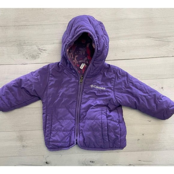 girls‎ columbia reversible jacket 6-12 months - Picture 1 of 6